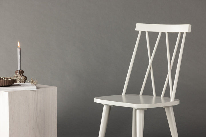 Venture Home Mariette Dining Chair 2-pack - Light grey / Light grey Solid Rubber Wood