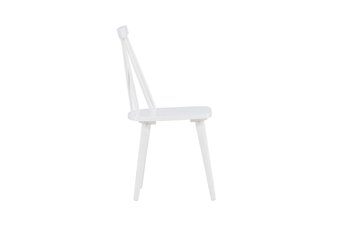 Venture Home Mariette Dining Chair 2-pack - White / White Solid Rubber Wood
