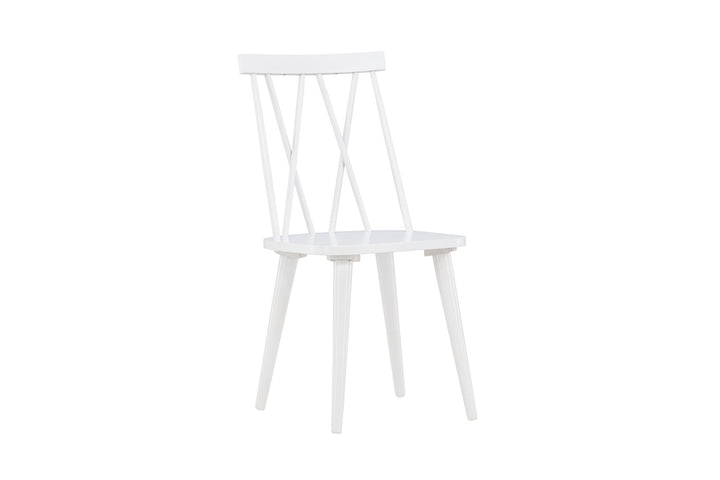 Venture Home Mariette Dining Chair 2-pack - White / White Solid Rubber Wood