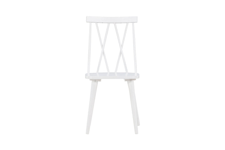 Venture Home Mariette Dining Chair 2-pack - White / White Solid Rubber Wood