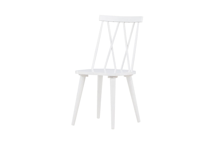 Venture Home Mariette Dining Chair 2-pack - White / White Solid Rubber Wood