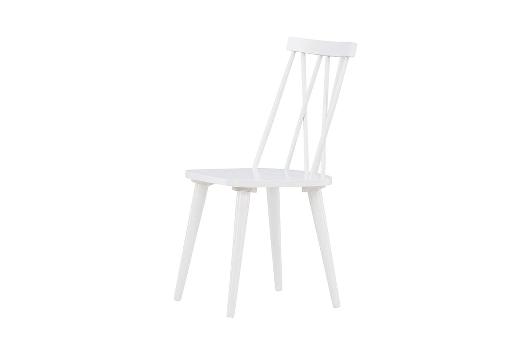 Venture Home Mariette Dining Chair 2-pack - White / White Solid Rubber Wood