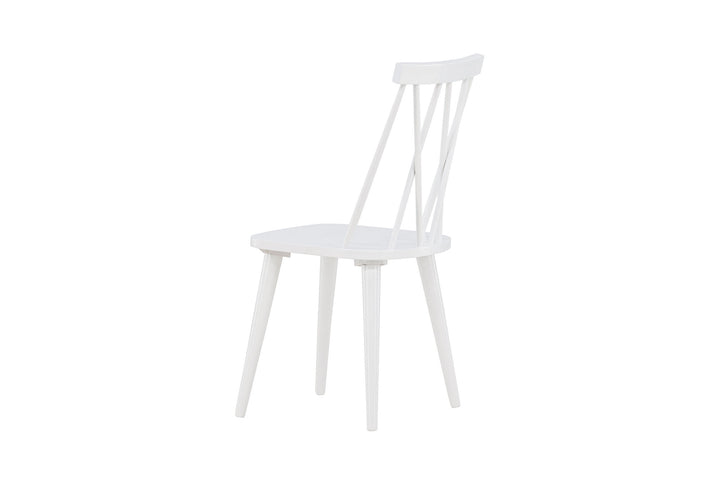 Venture Home Mariette Dining Chair 2-pack - White / White Solid Rubber Wood