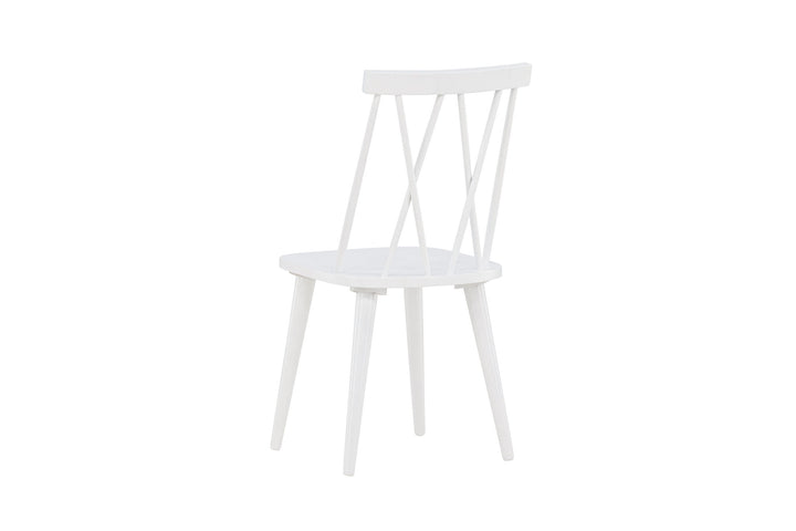 Venture Home Mariette Dining Chair 2-pack - White / White Solid Rubber Wood