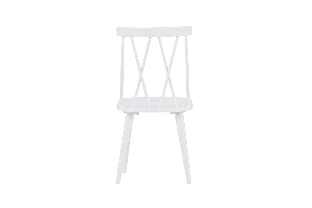 Venture Home Mariette Dining Chair 2-pack - White / White Solid Rubber Wood