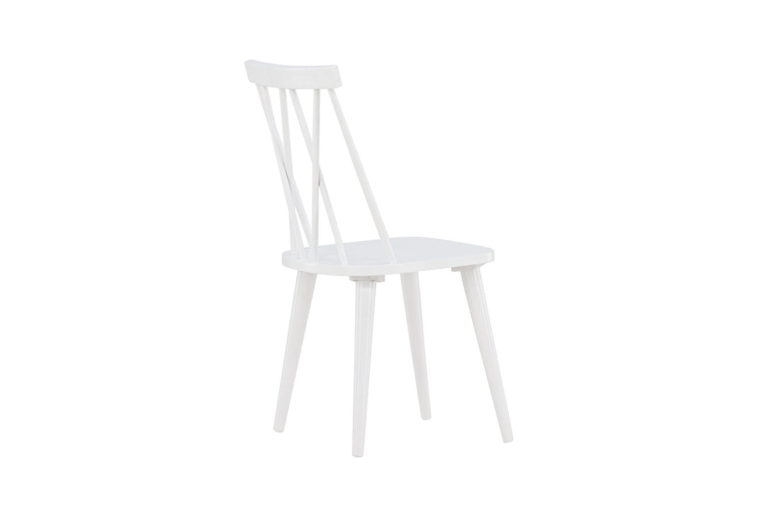 Venture Home Mariette Dining Chair 2-pack - White / White Solid Rubber Wood