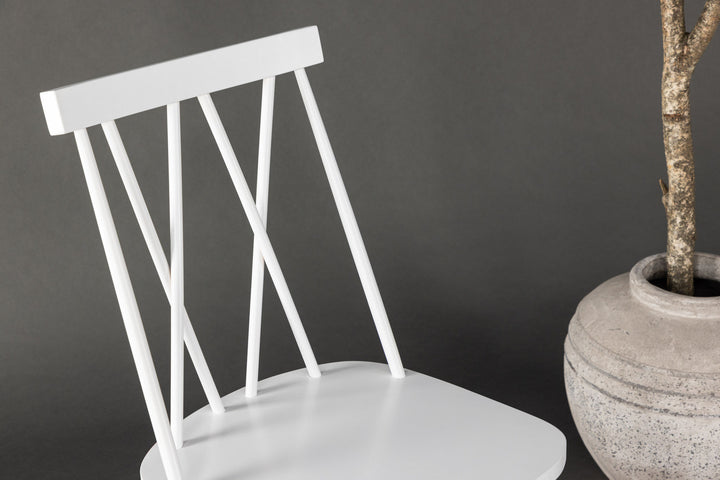 Venture Home Mariette Dining Chair 2-pack - White / White Solid Rubber Wood