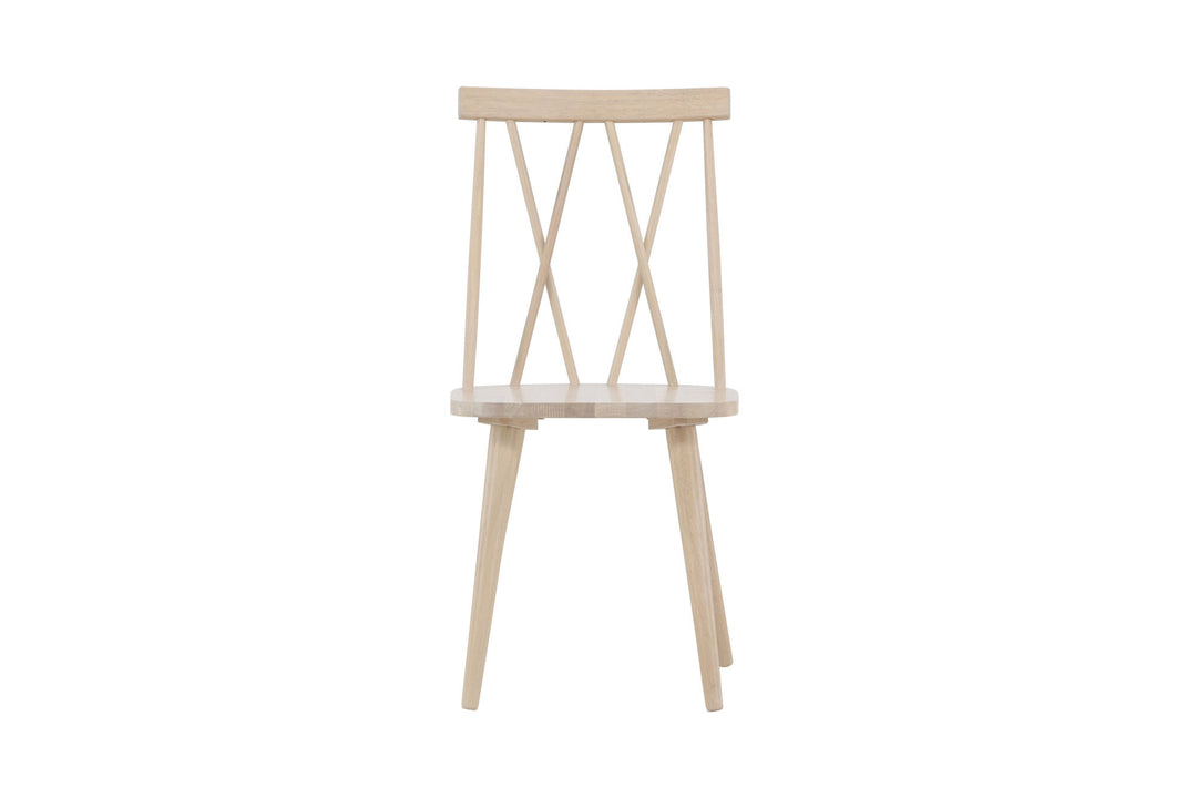 Venture Home Mariette Dining Chair 2-pack - Whitewash / Whitewash Solid Rubber Wood
