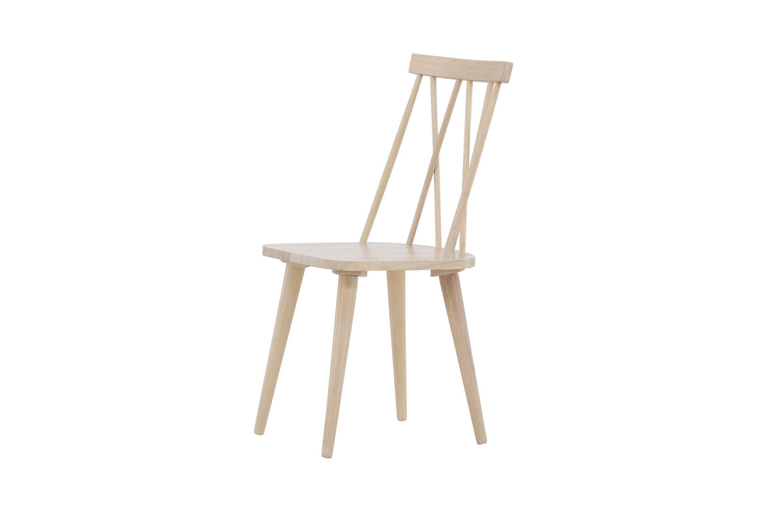 Venture Home Mariette Dining Chair 2-pack - Whitewash / Whitewash Solid Rubber Wood
