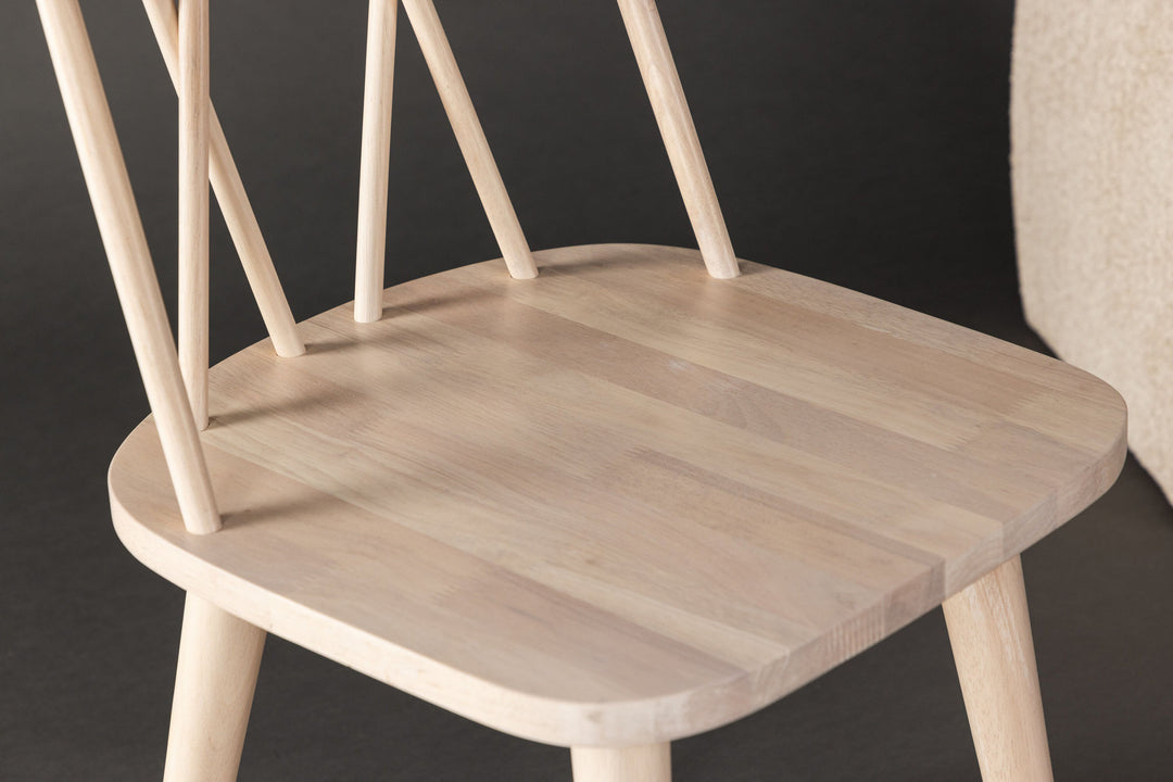 Venture Home Mariette Dining Chair 2-pack - Whitewash / Whitewash Solid Rubber Wood