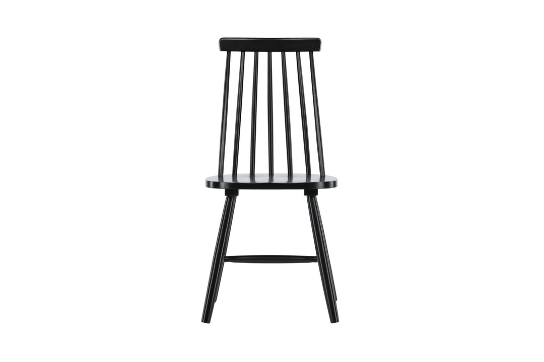 Venture Home Lönneberga Dining Chair 2-pack - Black / Black SOLID RUBBER WOOD