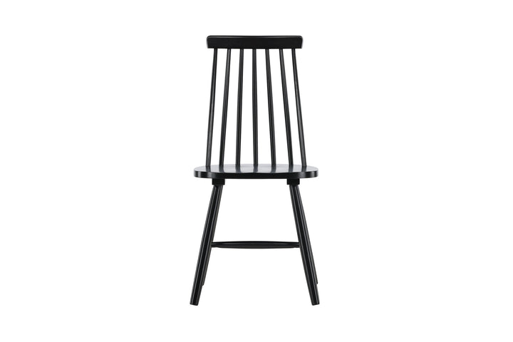 Venture Home Lönneberga Dining Chair 2-pack - Black / Black SOLID RUBBER WOOD