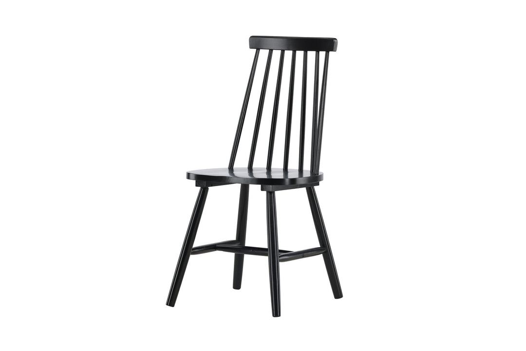 Venture Home Lönneberga Dining Chair 2-pack - Black / Black SOLID RUBBER WOOD