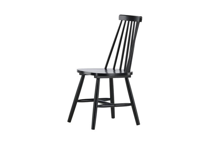 Venture Home Lönneberga Dining Chair 2-pack - Black / Black SOLID RUBBER WOOD