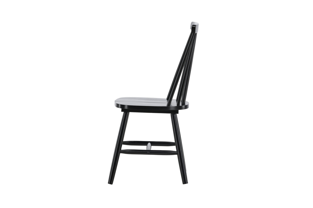 Venture Home Lönneberga Dining Chair 2-pack - Black / Black SOLID RUBBER WOOD