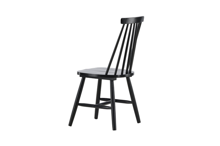 Venture Home Lönneberga Dining Chair 2-pack - Black / Black SOLID RUBBER WOOD