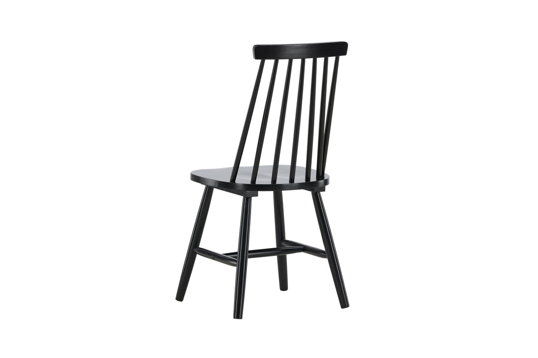 Venture Home Lönneberga Dining Chair 2-pack - Black / Black SOLID RUBBER WOOD