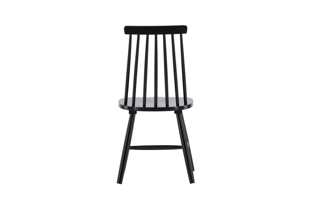 Venture Home Lönneberga Dining Chair 2-pack - Black / Black SOLID RUBBER WOOD