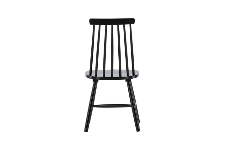 Venture Home Lönneberga Dining Chair 2-pack - Black / Black SOLID RUBBER WOOD