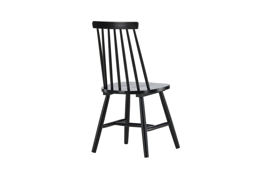 Venture Home Lönneberga Dining Chair 2-pack - Black / Black SOLID RUBBER WOOD