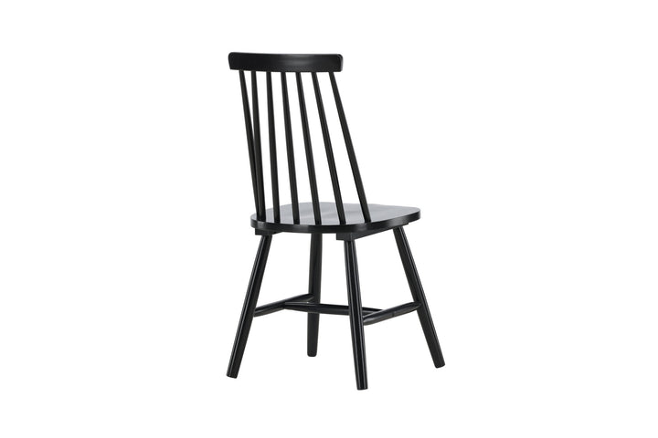 Venture Home Lönneberga Dining Chair 2-pack - Black / Black SOLID RUBBER WOOD