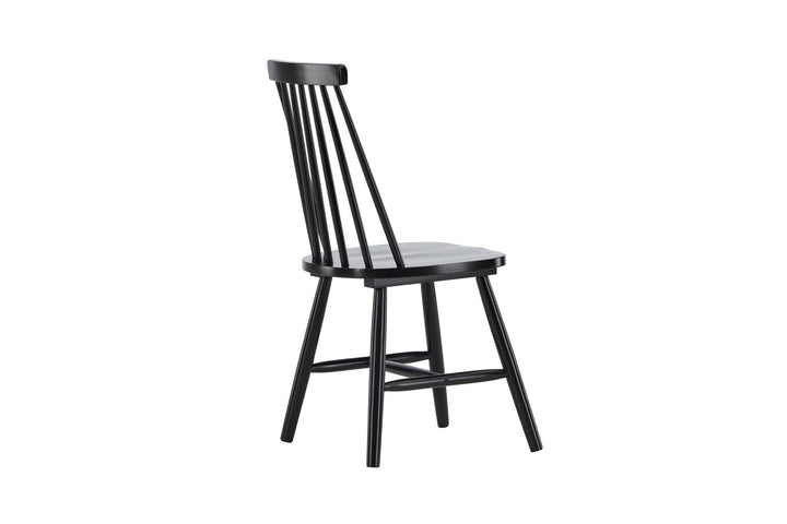 Venture Home Lönneberga Dining Chair 2-pack - Black / Black SOLID RUBBER WOOD
