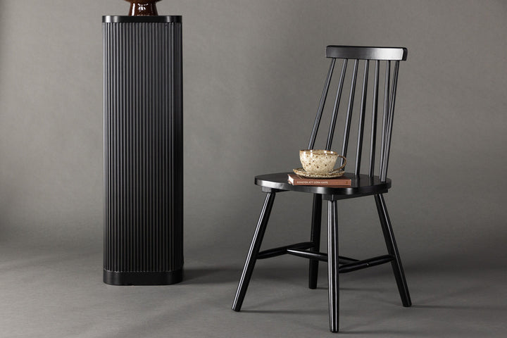 Venture Home Lönneberga Dining Chair 2-pack - Black / Black SOLID RUBBER WOOD