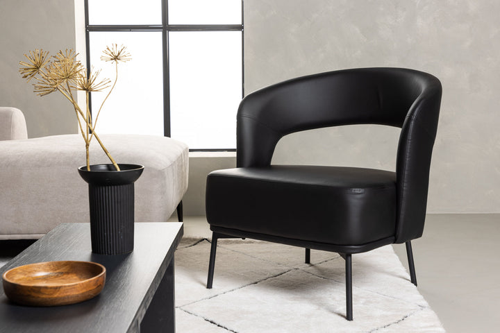 Venture Home Mundo Single Sofa - Black / Black TP