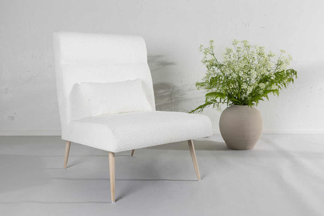 Venture Home Bloom Single Sofa - Whitewash / White Teddy