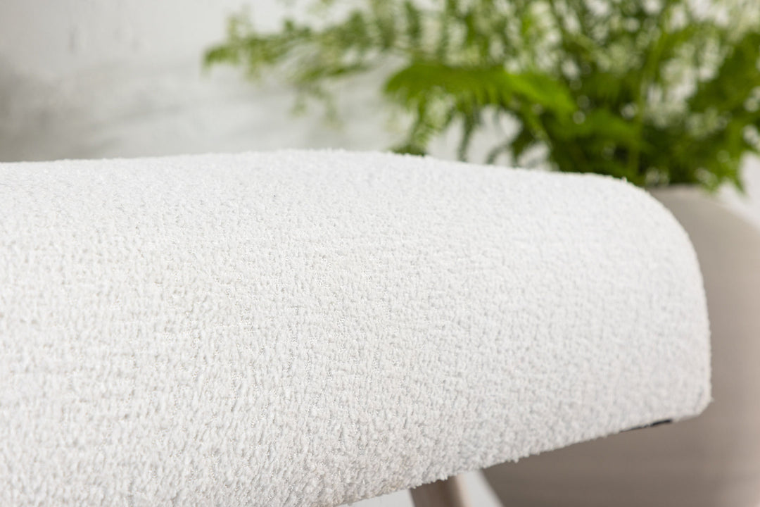 Venture Home Bloom Single Sofa - Whitewash / White Teddy