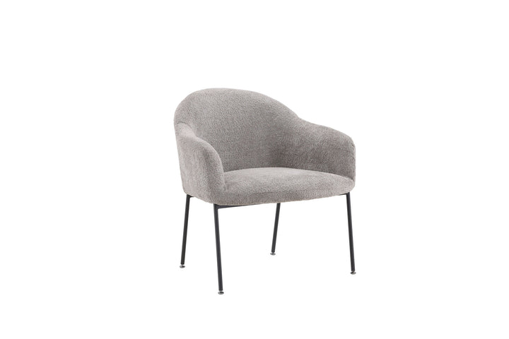 Venture Home Catania Single Sofa - Grey / Light grey Boucle