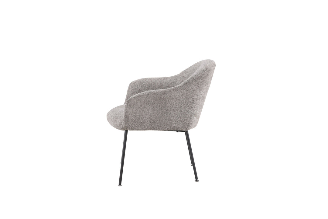 Venture Home Catania Single Sofa - Grey / Light grey Boucle