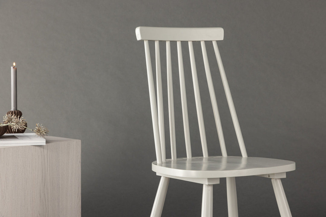 Venture Home Lönneberga Dining Chair 2-pack - Light Grey / Light Grey Solid Rubber Wood