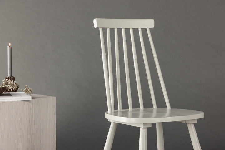 Venture Home Lönneberga Dining Chair 2-pack - Light Grey / Light Grey Solid Rubber Wood
