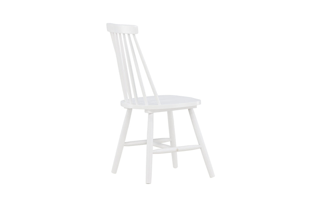 Venture Home Lönneberga Dining Chair 2-pack - White / White Solid Rubber Wood