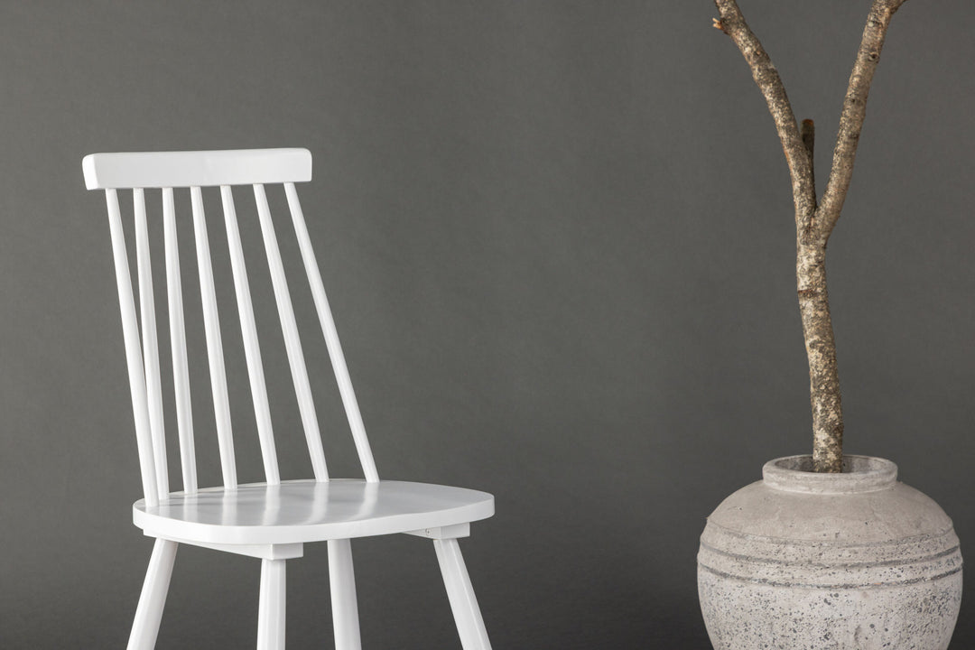 Venture Home Lönneberga Dining Chair 2-pack - White / White Solid Rubber Wood
