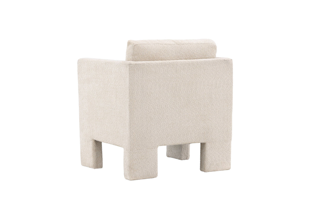 Venture Home Ragusa Single Sofa - White / White Fabric