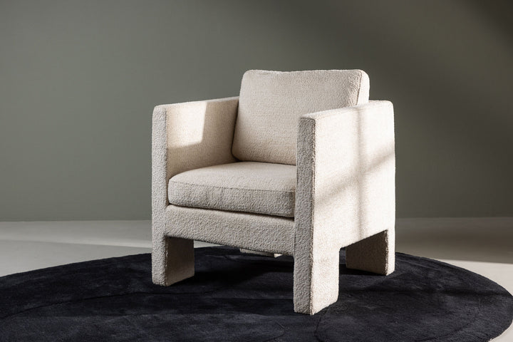 Venture Home Ragusa Single Sofa - White / White Fabric