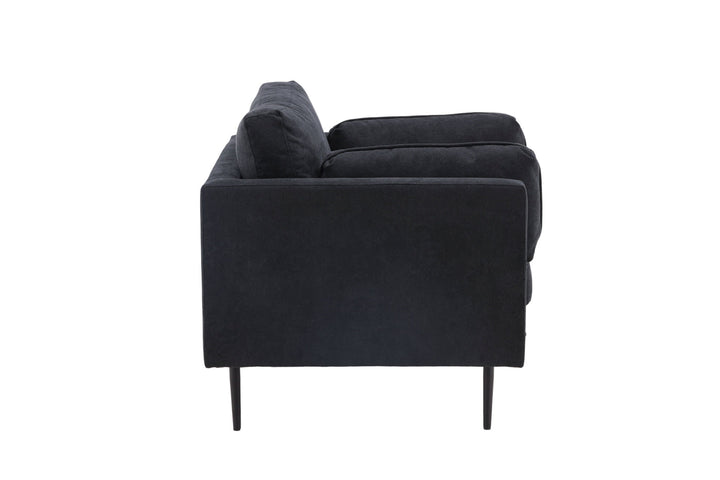 Venture Home Boom Single Sofa - Black / Black Fabric / linen
