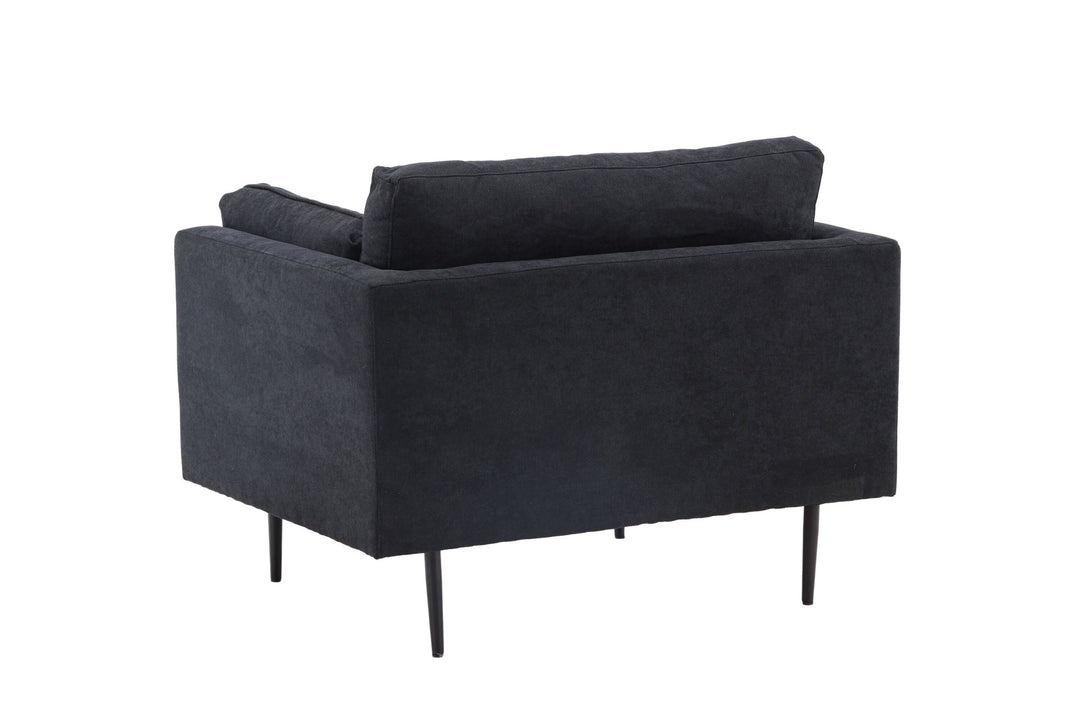 Venture Home Boom Single Sofa - Black / Black Fabric / linen
