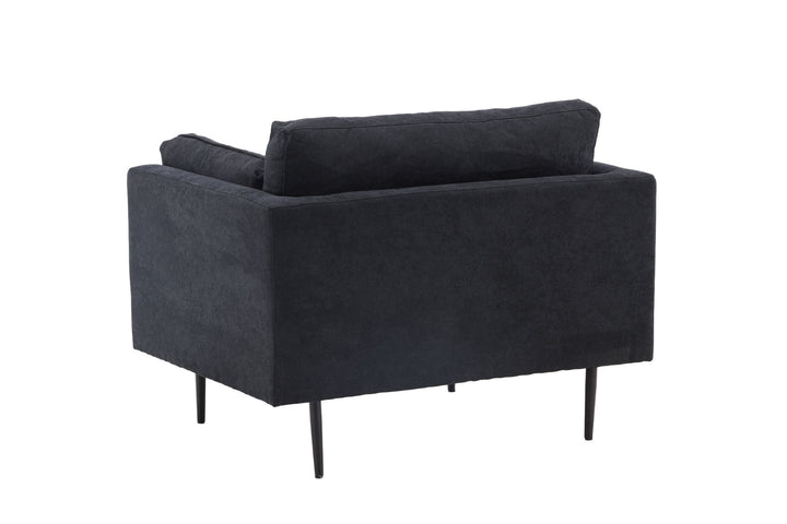 Venture Home Boom Single Sofa - Black / Black Fabric / linen