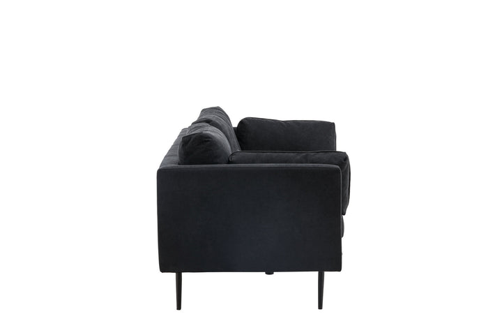 Venture Home Boom Sofa - Black / Black Fabric / linen