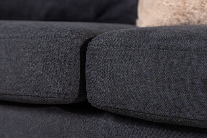 Venture Home Boom Sofa - Black / Black Fabric / linen