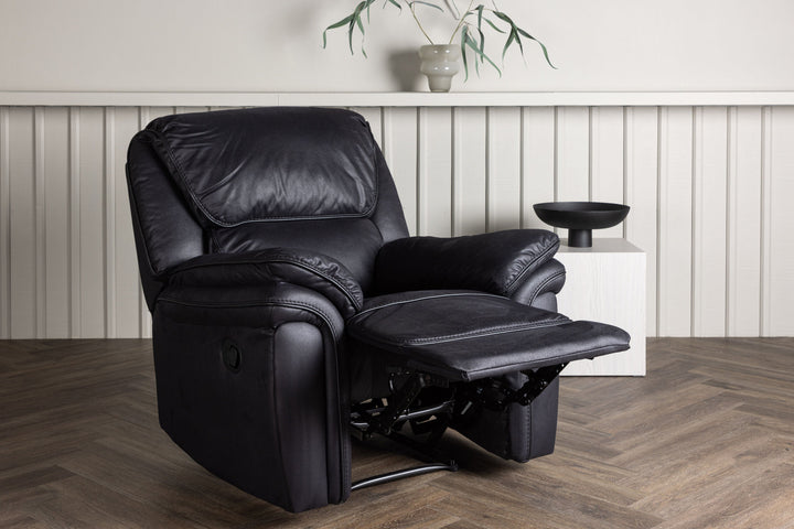 Venture Home Saranda Recliner Chair - / Black Microfibre