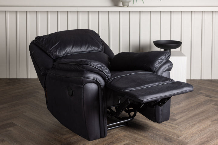 Venture Home Saranda Recliner Chair - / Black Microfibre