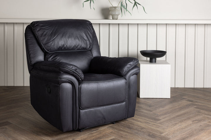 Venture Home Saranda Recliner Chair - / Black Microfibre