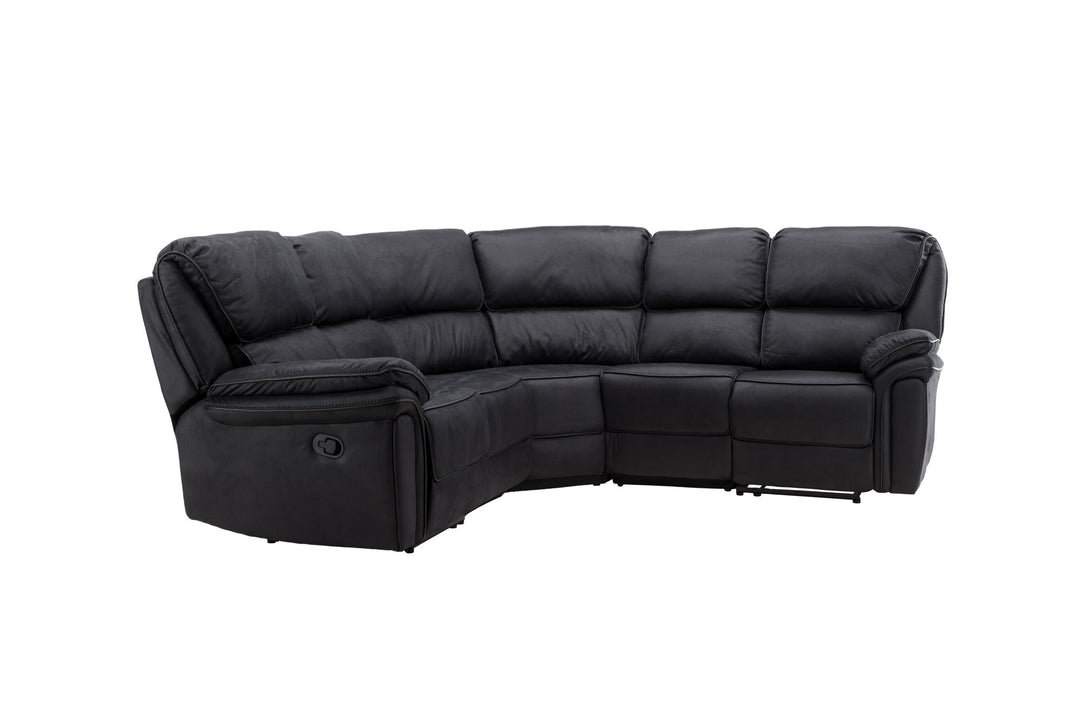 Venture Home Saranda Recliner Corner Sofa - / Black Microfibre