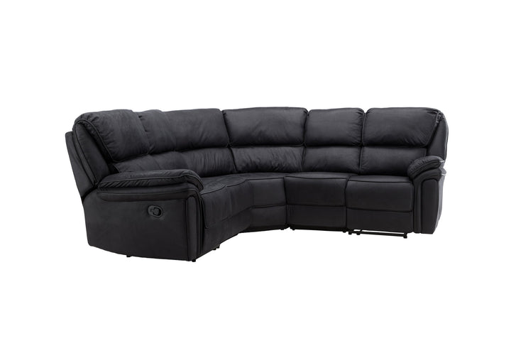 Venture Home Saranda Recliner Corner Sofa - / Black Microfibre