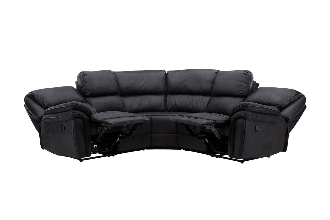 Venture Home Saranda Recliner Corner Sofa - / Black Microfibre