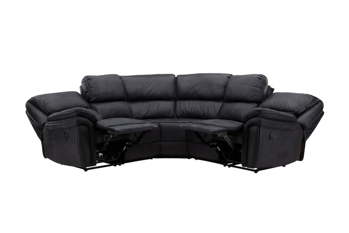 Venture Home Saranda Recliner Corner Sofa - / Black Microfibre